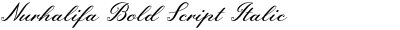 Nurhalifa Bold Script Italic